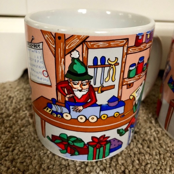Sue Zipkin Holiday Wrapping Paper Coffee Mug Set. - Picture 4 of 10